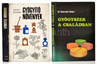 Rápóti - Romvári: Gyógyító növények. Dr. Szendei Ádám: Gyógyszer a családban. 2 gyógyszerészettel gyógynövényekkel kapcsolatos könyv.