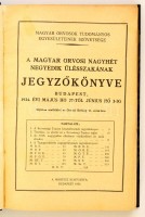 1934 - A Magyar Orvosok Tudományos Egyesületeinek Szövetsége - A magyar orvosi nagyhét negyedik ülésszakának jegyzőkönyve. Bp., 1932. MORTESZ. 331 p. Korabeli egészvászon-kötésben, tulajdonosi pecséttel.