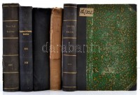 A Természettudományi közlöny 1890-1920 közötti évfolyamaiból 19 kötet bekötve aranyozott félvászon kötésbe, nagyrészt jó állapotban
