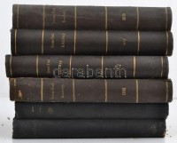 A Természettudományi közlöny 1890-1920 közötti évfolyamaiból 19 kötet bekötve aranyozott félvászon kötésbe, nagyrészt jó állapotban