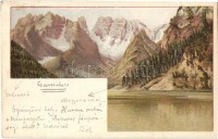 3 db régi kárpátaljai városképes lap: Rahó, Técső, Kőrösmező / 3 pre-1945 Transcarpathian town-view postcards: Rakhiv, Tiachiv, Yasinia