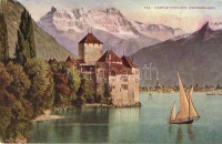 90 db főleg régi svájci városképes lap, közte kevés modern / 90 mainly pre-1945 Swiss town-view postcards, among them a few modern cards