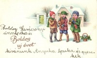 71 db RÉGI és MODERN kisméretű motívumos képeslap, közte több litho és nem képeslap hátoldalú / 71 pre-1945 and modern minicard, greetings, with lithos and non PC