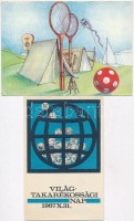 6 db modern Takarékosság motívumlap, Tarékossági Világnap / 6 modern savings motive cards, bank propaganda