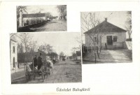 Balogfa (Balogunyom), falu részletek, üzlet, lovaskocsi, szekér. Kiadja Szokoly János (EK)