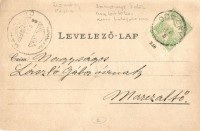 1905 Domony, mezőgazdasági munka, aratás, cséplés gőzgéppel a birtokon. 'A küldött dadát köszönöm. Sajnálom, de ízlésedhez nem gratulálhatok!' -  Domonyi Ödön nagybirtokos, kúria tulajdonos levele. photo (EK)
