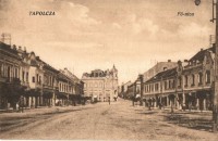 Tapolca, Fő utca, üzletek. Kiadja Löwy B. (EK)