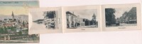 Nagyszeben, Hermannstadt, Sibiu; leporellolap belül a Disznódi és a Schewis utcával villamosokkal / leporellocard with street views and trams inside