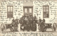 1902 Nagyszeben, Hermannstadt, Sibiu; Cs. és kir. 36. tüzérségi ezred tiszti épülete / Officiers-Menage des k.u.k. Divisions Artillerie Regiments No. 36. group photo with military officers (EK)