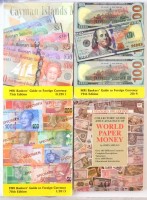 John Aiello: World Paper Money. New Jersey 1992. + MRI Bankers' Guide to Foreign Currency (3xklf) 75., 78. és 79. kiadások