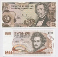Ausztria 1967. 20Sch + 1985. 20Sch T:II,II- szép papírAustria 1967. 20 Schilling + 1985. 20 Schilling C:XF,VF nice paper