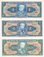 Brazília 1954-1958. 1C + 1954-1958. 2C + 1955. 2C + 1964. 5C + 1962. 20C T:IBrazil 1954-1958. 1 Cruzeiro + 1954-1958. 2 Cruzeiros + 1955. 2 Cruzeiros + 1964. 5 Cruzeiros + 1962. 20 Cruzeiros C:UNCKrause 150.a, 151.a, 157, 176.d, 178
