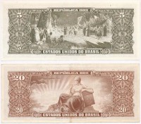 Brazília 1954-1958. 1C + 1954-1958. 2C + 1955. 2C + 1964. 5C + 1962. 20C T:IBrazil 1954-1958. 1 Cruzeiro + 1954-1958. 2 Cruzeiros + 1955. 2 Cruzeiros + 1964. 5 Cruzeiros + 1962. 20 Cruzeiros C:UNCKrause 150.a, 151.a, 157, 176.d, 178