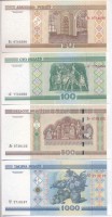 Fehéroroszország 2000. 20R + 100R + 500R + 1000R T:IBelarus 2000. 20 Rublei + 100 Rublei + 500 Rublei + 1000 Rublei C:UNC