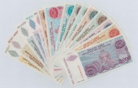 Horvátország / Krajna Szerb Köztársaság 1993. 5000D + 50.000D + 100.000D + 500.000D + 5.000.000D + 100.000.000D + 500.000.000D + 5.000.000.000D + 10.000.000.000D + 50.000.000.000D + 1994. 1000D + 10.000D + 500.000D + 1.000.000D + 10.000.000D