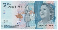 Kolumbia 2015. 2000P T:IColombia 2015. 2000 Pesos C:UNC