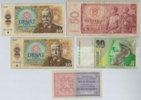 Vegyes: Német Harmadik Birodalom / Cseh-Morva Protektorátus 1940. 1K + Csehszlovákia 1964. 50K + 1986. 10K (2x) + Szlovákia 2004. 20K T:III,III-Mixed: German Third Reich / Protectorate of Bohemia and Moravia 1940. 1 Koruna + Czechoslovakia