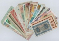 22db-os vegyes bankjegy tétel, közte Törökország, Bahamák, Hongkong, Kambodzsa, Venezuela, Eritrea, Románia és Orosz Birodalom T:vegyes22pcs of various banknotes, including Turkey, Bahamas, Hong Kong, Cambodia, Venezuela, Eritrea, Romania
