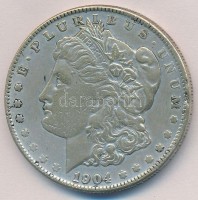 Amerikai Egyesült Államok 1904. 1$ Ag 'Morgan' T:2- USA 1904. 1 Dollar Ag 'Morgan' C:VFKrause KM#110
