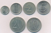 Angola 1975. 50l-20K (6xklf) T:2Angola 1975. 50 Lewi - 20 Kwanzas (6xdiff) C:XF