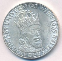 Ausztria 1965. 50Sch Ag '600 éves a Bécsi Egyetem' T:1- kis patina Austria 1965. 50 Schilling Ag '600th Anniversary - Vienna University' C:AU small patina Krause KM#2898