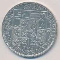 Csehszlovákia 1937. 20K Ag 'Masaryk köztársasági elnök halála' T:1-,2 Czechoslovakia 1937. 20 Korun Ag 'Death of President Masaryk' C:AU,XF Krause KM#18