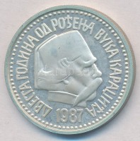 Jugoszlávia 1987. 3000D Ag 'Karadžić születésének 200. évfordulója' T:1 (eredetileg PP)Yugoslavia 1987. 3000 Dinara Ag '200th Anniversary - Birth of Karadžić' C:UNC (originally PP)