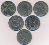 Lengyelország 1967-1970. 10Zl Cu-Ni (6xklf) forgalmi emlékkiadás T:1-,2 Poland 1967-1970. 10 Zlotych Cu-Ni (6xdiff) commemorative issues C:AU,XF