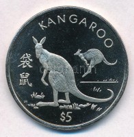 Libéria 1997. 5$ Cu-Ni 'Kenguru' T:1,1-Liberia 1997. 5 Dollars Cu-Ni 'Kangaroo' C:UNC,AUKrause KM#583