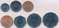 Madagaszkár 1989-1993. 1fr-50A (7xklf) T:1-Madagascar 1989-1993. 1 Franc - 50 Ariary (7xdiff) C:AU