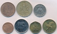 Malawi 1967-1996. 1p-1K (7xklf) T:1-,2Malawi 1967-1996. 1 Penny - 1 Kwacha (7xdiff) C:AU,XF