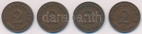 Német Harmadik Birodalom 1939B 2pf (4x) T:2German Third Reich 1939B 2 Pfennig (4x) C:XF