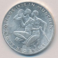 NSZK 1972F 10M Ag 'Müncheni Olimpia - Térdelő atléták' T:1-,2 FRG 1972F 10 Mark Ag 'Münich Olympics - Athletes kneeling' C:AU,XF Krause KM#132