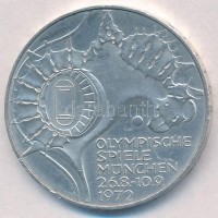 NSZK 1972J 10M Ag 'Müncheni Olimpia - Stadion' T:1-,2 ph.FRG 1972J 10 Mark Ag 'Münich Olympics - Stadium' C:AU,XF edge errorKrause KM#133