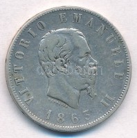 Olaszország 1863T BN 2L Ag 'II. Viktor Emanuel' T:2,2-Italy 1863T BN 2 Lire Ag 'Vittorio Emanuele II' C:XF,VFKrause KM#16.2