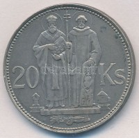 Szlovákia 1941. 20K Ag 'Cirill és Metód' T:2 Slovakia 1941. 20 Korun Ag 'St. Kyrill and St. Methodius' C:XF Krause KM#7.1