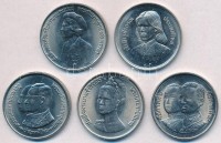 Thaiföld 1979-1982. 10B Ni (5xklf) T:1-,2Thailand 1979-1982. 10 Baht Ni (5xdiff) C:AU,XF