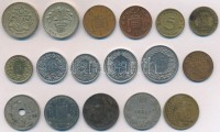 Vegyes: 17db-os külföldi fémpénz tétel, több brit és svájci érme tétel T:vegyesMixed: 17pcs of foreign coins, with some British and Swiss coins C:mixed