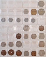 165db-os vegyes indiai fémpénz gyűjtemény albumba rendezve, közte sok nagyon szép tartásúval T:1-2165pcs of various Indian metal coins in album, with many pieces in excellent condition C:AU-XF