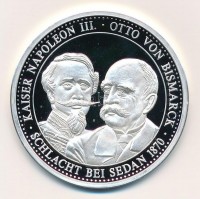 Németország 1993. 'A sedan-i győzelem - A német történelem csúcspontjai' jelzett Ag emlékérem, tanúsítvánnyal (20g/0.999/40mm) T:PP Germany 1993. 'Der Sieg bei Sedan - Höchepunkte der deutschen Geschichte' hallmarked Ag medallion