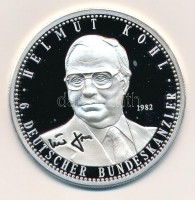 Németország 1997. 'Helmut Kohl - A Német Szövetségi Köztársaság kancellárjai' jelzett Ag emlékérem, tanúsítvánnyal (20g/0.999/40mm) T:PPGermany 1997. 'Helmut Kohl - Die Kanzler der Bundesrepublik Deutschland' hallmarked Ag medallion