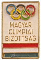 ~1960. 'Magyar Olimpiai Bizottság' festett fém jelvény (20x29mm) T:2