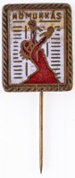 ~1960-1970. 'Nőmunkás' zománcozott fém kitűző (15x19mm) T:2