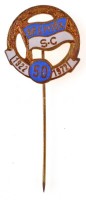 1972. 'BP. Építők SC - 1922-1972' zománcozott fém kitűző (19mm) T:2