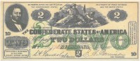 Amerikai Konföderációs Államok / Virginia / Richmond 1861. 2$ replika T:I,I-The Confederate States of Amerika / Virginia / Richmond 1862. 2 Dollars replica C:UNC,AU