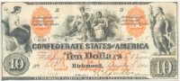 Amerikai Konföderációs Államok / Virginia / Richmond 1861. 10$ replika T:I,I-The Confederate States of Amerika / Virginia / Richmond 1861. 10 Dollars replica C:UNC,AU