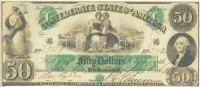 Amerikai Konföderációs Államok / Virginia / Richmond 1861(?) 50$ replika T:I,I-The Confederate States of Amerika /  Virginia / Richmond 1861(?) 50 Dollars replica C:UNC,AU