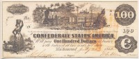 Amerikai Konföderációs Államok / Virginia / Richmond 1862. 100$ replika T:I,I-The Confederate States of Amerika / Virginia / Richmond 1862. 100 Dollars replica C:UNC,AU