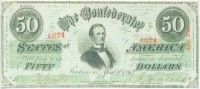 Amerikai Konföderációs Államok / Virginia / Richmond 1863. 50$ replika T:I,I-The Confederate States of Amerika / Virginia / Richmond 1863. 50 Dollars replica C:UNC,AU