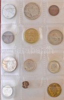 48db-os vegyes érme, érem és jelvény tétel albumba rendezve, közte Ausztria 1841A 20kr Ag 'V. Ferdinánd' T:vegyes48pcs of various coins, medals and badges in album, including Austria 1841A 20 Kreuzer Ag 'Ferdinand V' C:mixed